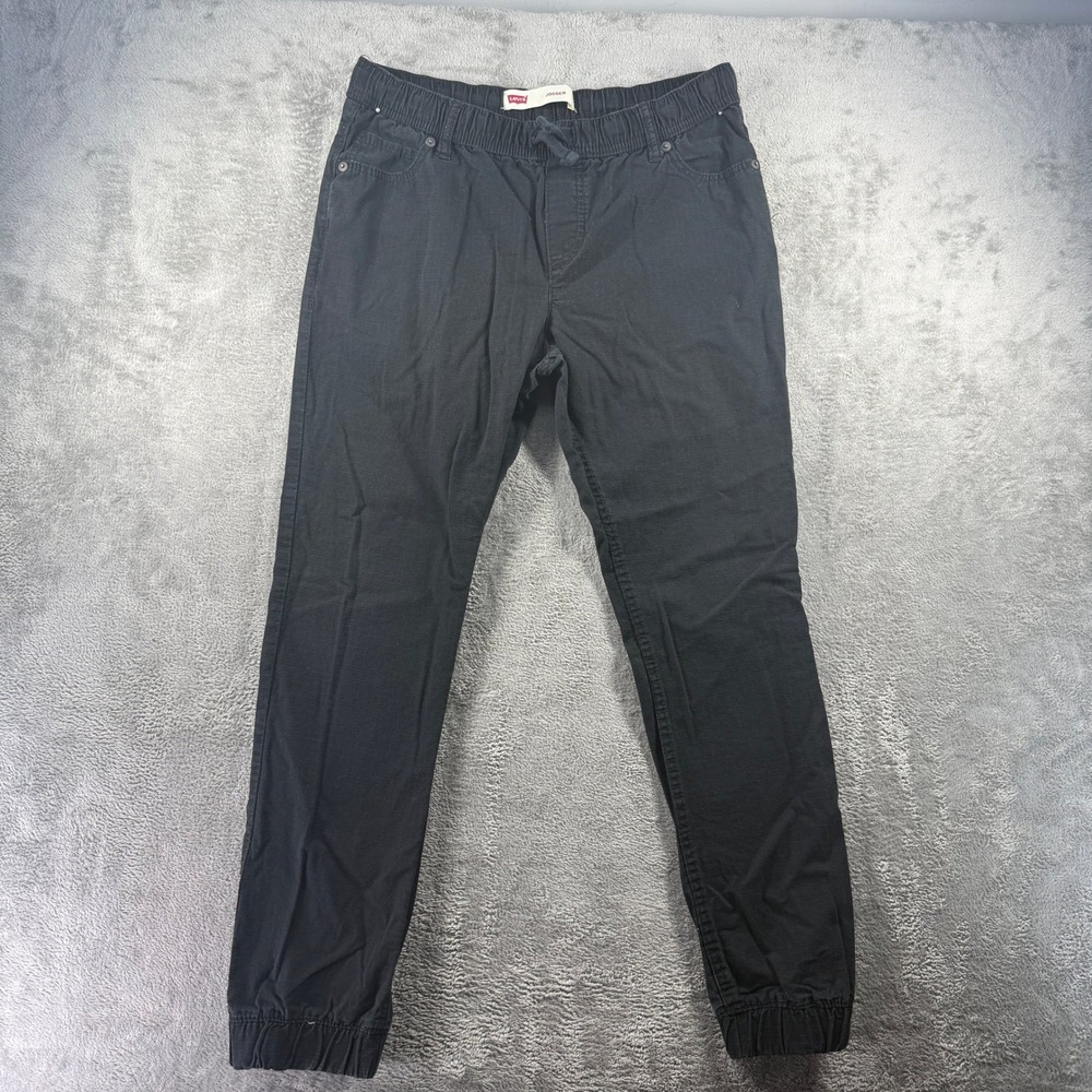Levis Boys Jogger Pants Black Cotton Elastic Waist Cuffs XL 14-16 617846331498 - Picture 6 of 10